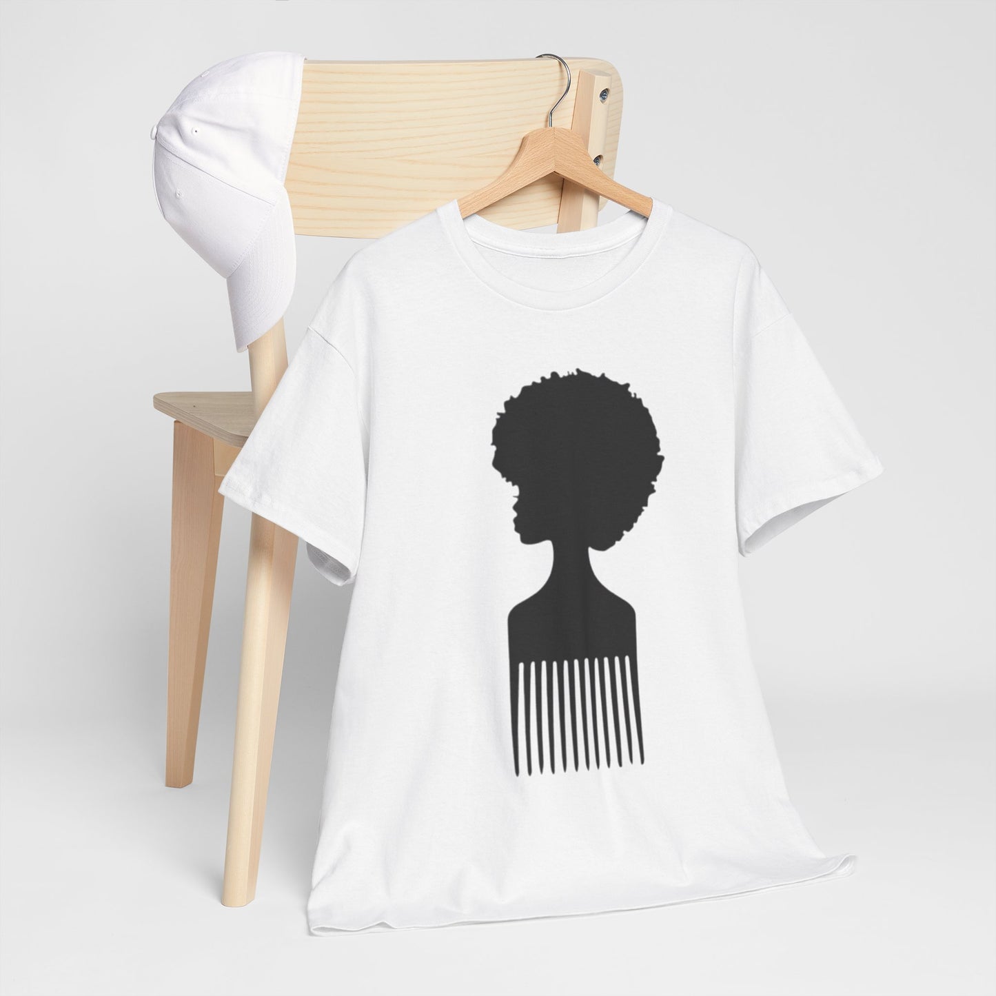 Afro Comb Statement Tee | Heavy Cotton Unisex T-Shirt